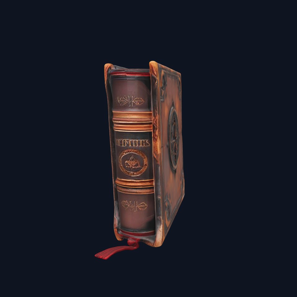 Ancient Leather Bound Book Model Pack